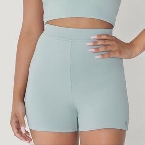 Meshki Basics‎ Tiffani Mini Biker Shorts size Small Ice Blue Pastel